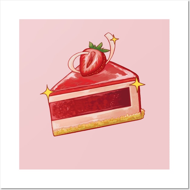 Strawberry Cheesecake Wall Art by Random Prints